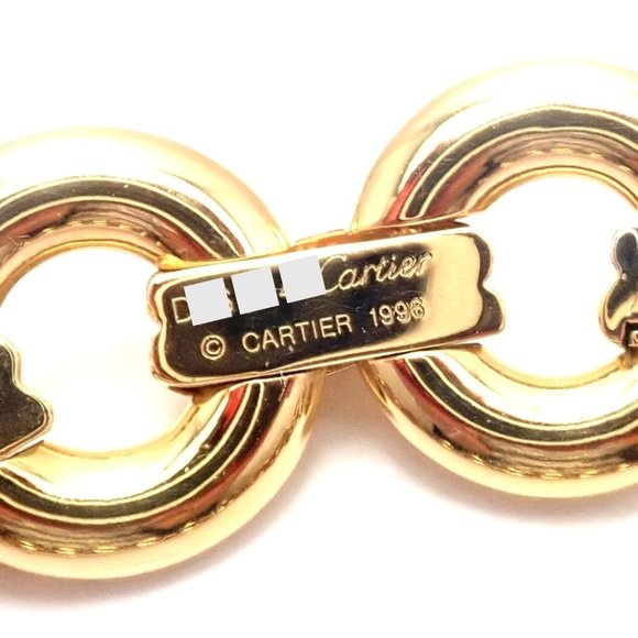 Rare! Authentic Cartier Trinity 18k Multi Color Gold Round Link Necklace - Picture 4 of 9